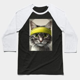 Tennis Cat Baseball T-Shirt